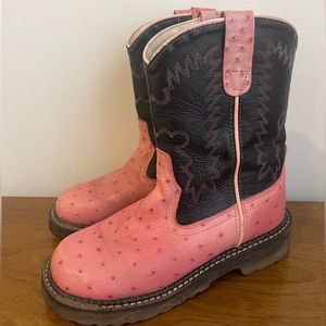Pink & Black short cowboy boots